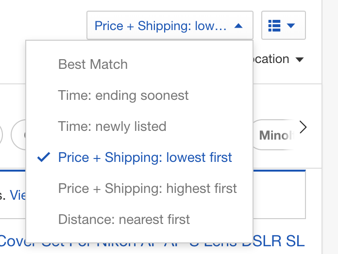 eBay評価稼ぎの方法｜商品の買い方〜安いもの順に並べる方法